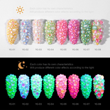 Glow in the Dark  Rhinestone Nail Art