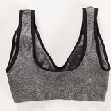 Wireless Padded Seamless Knit Exercise Bra with Removable Pads