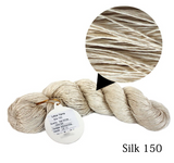 Natural, Undyed  100% Pure Fine Silk 150 Yarn 400 Meter Skein