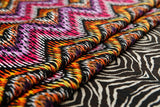 Abstract Zig Zag Cotton Linen Fabric - Price per Yard