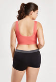 Comfortable Seamless Wireless Lounging Bra with Removable Pads and Wide Shoulder Straps