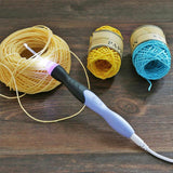 9 in 1 Set of USB LED Interchangeable Crochet Hooks in Sizes B-K US (2.5-6 mm)