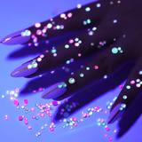 Glow in the Dark  Rhinestone Nail Art