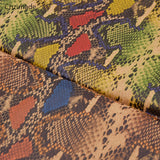 Soft Natural Cork Fabric with Snake Skin Print