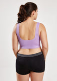 Comfortable Seamless Wireless Lounging Bra with Removable Pads and Wide Shoulder Straps