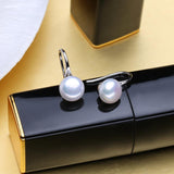 Elegant Sterling Silver Pearl Drop Earrings