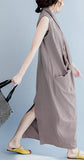 Loosely Draped Rayon Maxi Dress