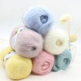 Fluffy Sport Weight Mohair/Acrylic  Yarn with Excellent Yardage
