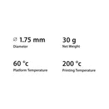 Glow In Dark 1.75mm PLA Filament 32.8 feet (10 meters)