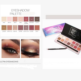 TROPICAL VACATION 14 Color Eye Shadow Palette with Brush