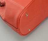 Genuine Leather Handbag with Detachable Shoulder Strap