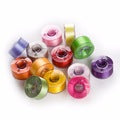 40 Brother Colors Polyester Machine Embroidery Threads 500m each + 20 filled plastic bobbins