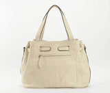 Genuine Leather Handbag with Detachable Shoulder Strap
