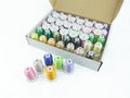 40 Brother Colors Polyester Machine Embroidery Threads 500m each + 20 filled plastic bobbins