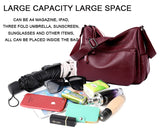 Soft  Sheepskin Handbag with Handy Pockets and Adjustable Shoulder Strap