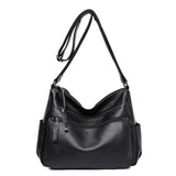 Soft  Sheepskin Handbag with Handy Pockets and Adjustable Shoulder Strap