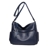 Soft  Sheepskin Handbag with Handy Pockets and Adjustable Shoulder Strap