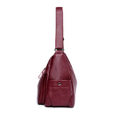 Soft  Sheepskin Handbag with Handy Pockets and Adjustable Shoulder Strap