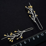 Handmade Flowering Vine Drop Earrings 925 Sterling Silver