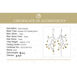 Handmade Flowering Vine Drop Earrings 925 Sterling Silver