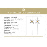 Handmade Star Flower Fashion Drop Earrings 925 Sterling Silver