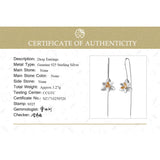 Blooming Orchid Fashion Drop Earrings Handmade in 925 Sterling Silver