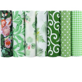 Seven Piece pack of Tropical Print 100% cotton Broadcloth Fabric for Quilting , Garments and Home Dec Projects