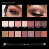 TROPICAL VACATION 14 Color Eye Shadow Palette with Brush