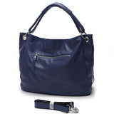 Soft Leather Tote with Decorative Tassel