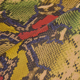 Soft Natural Cork Fabric with Snake Skin Print