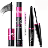 Black Waterproof Mascara with Silk Fiber Base for Long Luxurious Lashes