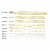 Thirteen Piece Crochet Hook Set of Acrylic Thermoplastic Polymer in Sizes 3 mm- 20mm