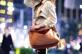 Soft Leather Tote with Decorative Tassel