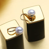 Elegant Sterling Silver Pearl Drop Earrings