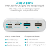 Essential Portable 30000mAh PD QC 3.0 Quick Charge Power Bank for Phones and Other Electronics