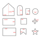 Gingerbread Cottage Stainless Steel Cookie Cutter Set: 10 piece set creates a six inch house