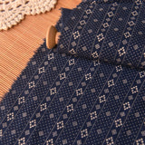 Indigo Blue Diamond Striped Cotton Flannel