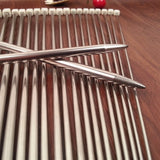 Single Pointed Stainless Steel Knitting Needles in 11 Sizes 0-11 US (2 - 8 mm)