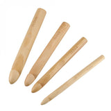 Set of 4 Bamboo Crochet Hooks Size US P-Z (15-30mm)