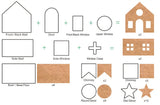 Gingerbread Cottage Stainless Steel Cookie Cutter Set: 10 piece set creates a six inch house