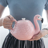 Ceramic Flamingo Tea set - Tea for Two on the Lanai
