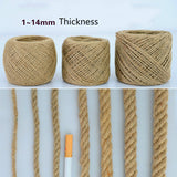 Natural Handmade Jute Rope in Varied Weights