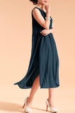 Sleeveless Lined Cotton Dress, Sizes 2-16
