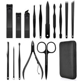 Stylish 15 Piece Stainless Steel Professional Quality Manicure Pedicure Tool Set