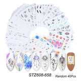 Water Transfer Nail Decal Collection of up to 40 Sheets in Your Choice of Several Themes