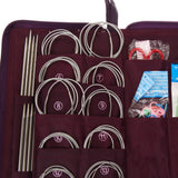 High Quality Fast Knitting Circular and Double Pointed Stainless Steel Knitting Needle Set & Case