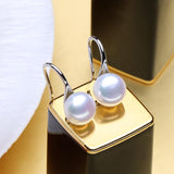 Elegant Sterling Silver Pearl Drop Earrings
