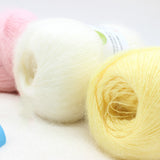 Fluffy Sport Weight Mohair/Acrylic  Yarn with Excellent Yardage