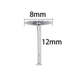 100 Stainless Earring Posts with 3-8 mm ( in) Flat Glue-On Base