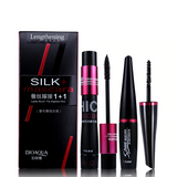 Black Waterproof Mascara with Silk Fiber Base for Long Luxurious Lashes